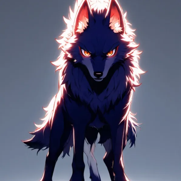Z-Anime: strong backlighting, dark figure, glowing outline