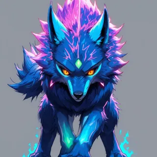 neon glowing color palette — 보라·청록