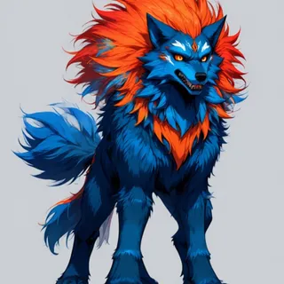 vivid highly saturated colors — 주황·파랑
