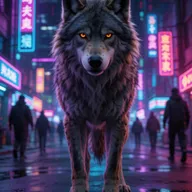 Krea 2 Turbo: in a neon-lit cyberpunk city street