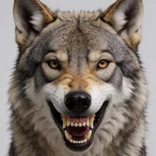 snarling, bared fangs, wrinkled muzzle, ears pinned back — 송곳니 완전 노출, 주둥이 주름, 정면 위협