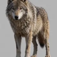 massive shaggy dire wolf, thick coarse fur