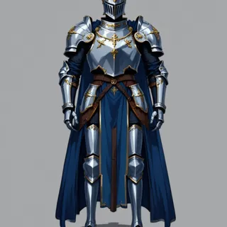 an armored human knight — 구절 그대로 정확히 반영