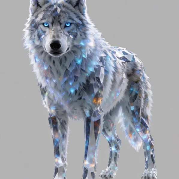 Krea 2 Turbo: translucent glowing crystal body