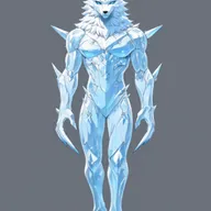 Z-Anime: translucent glowing crystal body