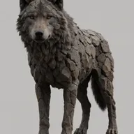 Krea 2 Turbo: rough cracked stone body